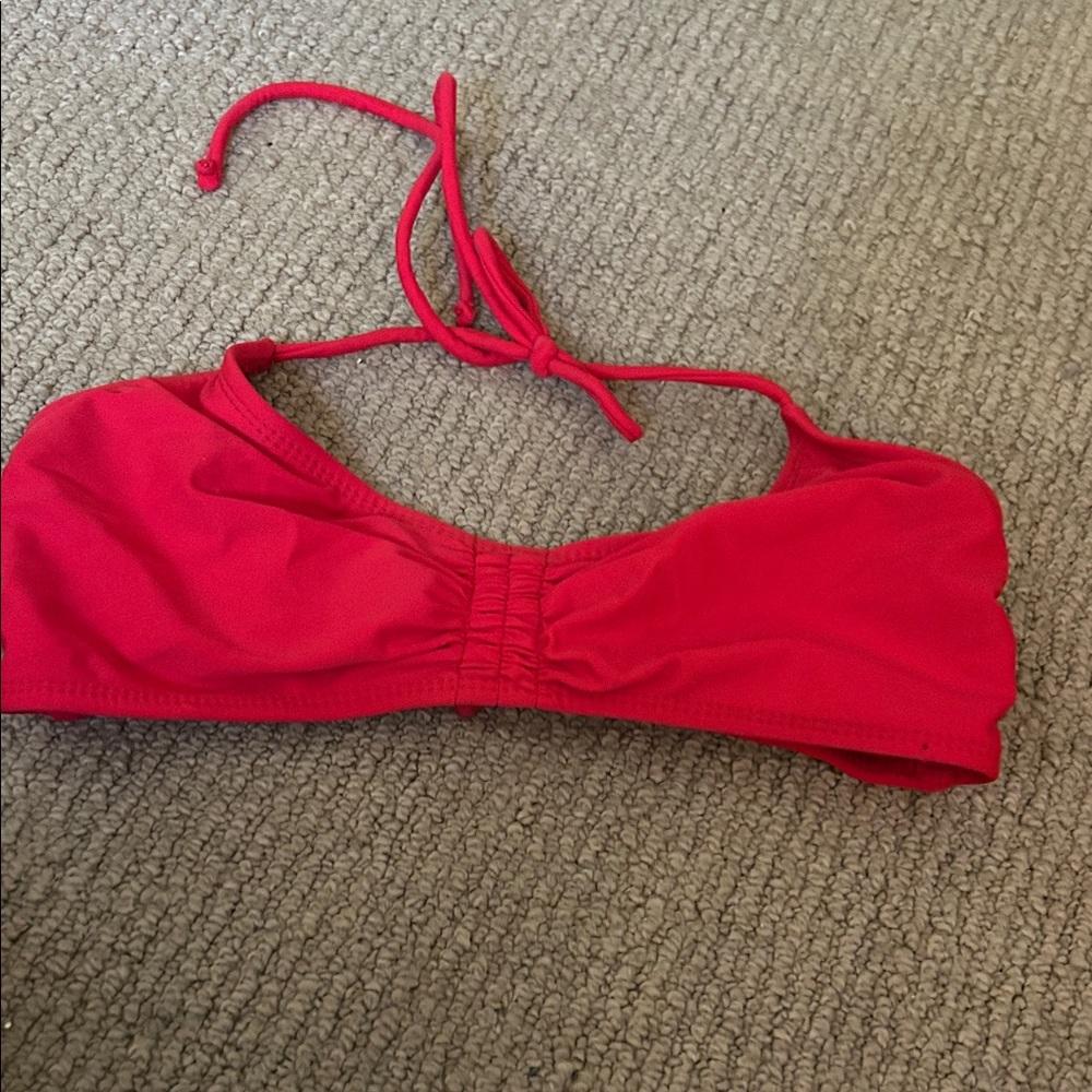 No Boundaries Red Bikini Top